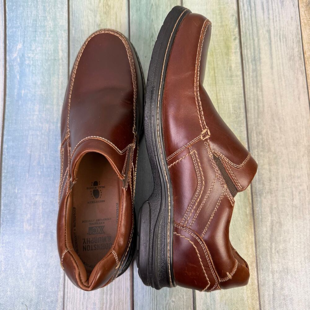 Johnston & Murphy Colvard XC4 Sheepskin Leather Shoes Men's 11 Slip On Loafer